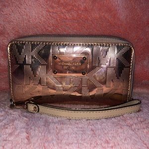 Michael Kors Rose Gold Wristlet